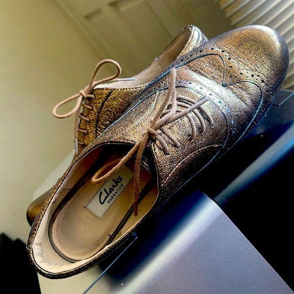 Classic Woman’s Shoes Clarks Metalic Color - Picture 4 of 7